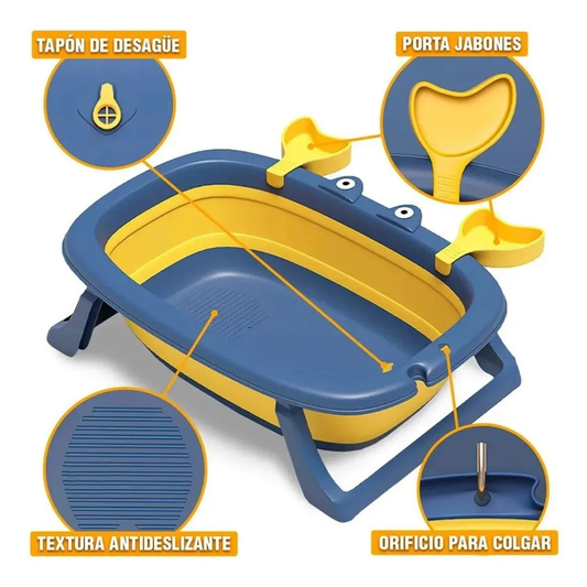 Tina bañera plegable con diseño de cangrejo