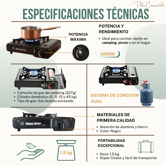 COCINILLA A GAS PORTÁTIL