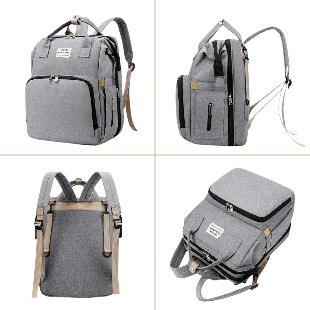 Mochila pañalera con mudador