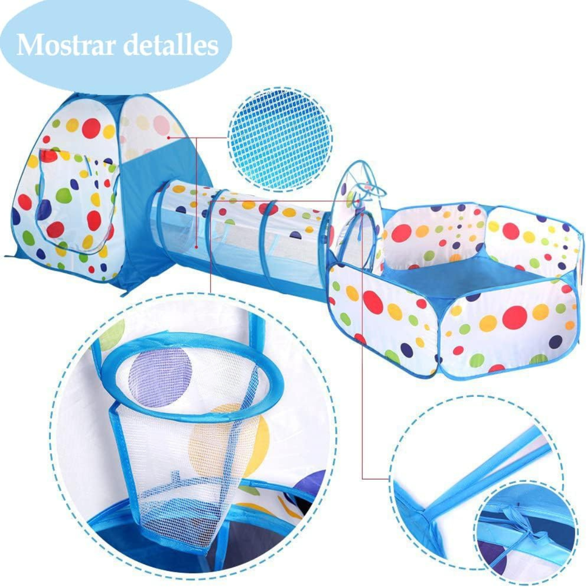 Carpa piscina de túnel plegable