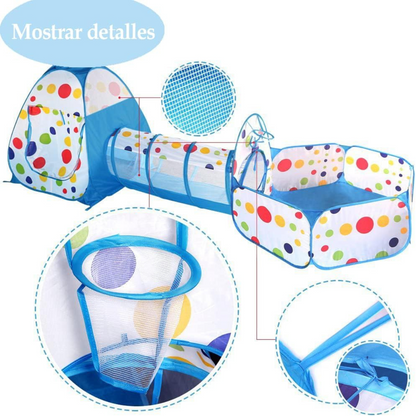 Carpa piscina de túnel plegable